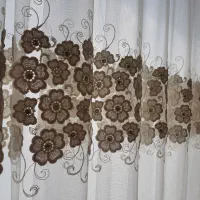 پرده گل برجسته