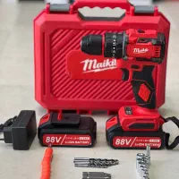دریل شارژی ۸۸ ولت برشلس چکشی سه کاره میلواکی
