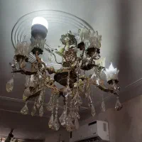 لوستر زیبا ده شعله بسیار تمیز وکم کار