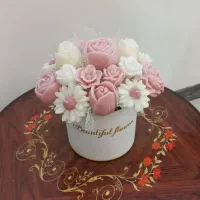 باکس گل شمعی جذاب هدیه برای عزیزانتان