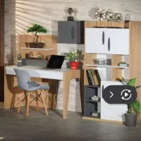 میز تحریر و کتابخانه سنا چوب