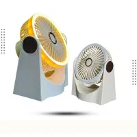 پنکه خنک کننده شارژی رینگ‌ لایت رومیزی 5 سرعته