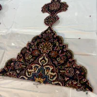 تکه فرش لاکی دستبافت کاشان