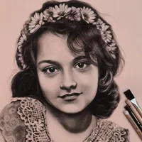 نقاشی سیاه قلم چهره ، و اجزای صورت مثل چشم