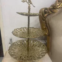 میوه خوری شیرینی خوری۳طبقه برنز برنجی