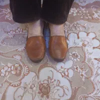 کفش چرم عسلی سایز۳۷