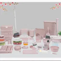 سرویس عروس لیمون ۴۹پارچه رنگ صورتی کرپ