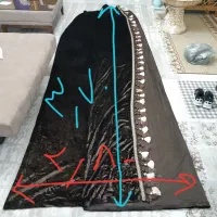 پرده مخملی زیبا   در حد نو  با بندگیره  تعلقات