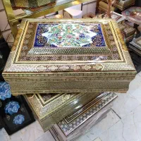 جعبه قران یا کتاب  چوب و خاتم اصفهان