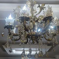 لوستر برنز قدیمی فرشته میزتلفن برنز