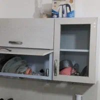 کابینت فلزی با درب ام دی اف،سینک،