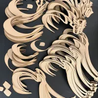 حروف کالیگرافی چوبی آینه ایی