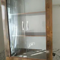 کتابخانه ،کمد پارچه ای، آینه،میز سماور کاملاً سالم