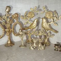 قاب عکس و پرنده برنز