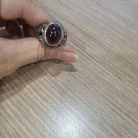 انگشتر عقیق سرخ با رکاب نقره ۹۰ درصد