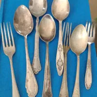 قاشق چنگال روکش نقره ایی