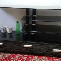 میز تلویزیون شیشه ای ۱۲۰ سانتی