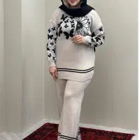 ست بافت بلوز و شلوار پروانه