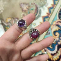 دوعدد انگشتر نقره خاص و دست ساز