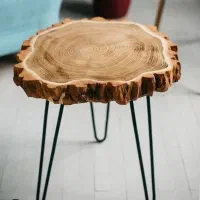 میز عسلی روستیک چوب