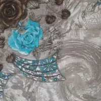 چادر رنگی دوخته شده مزون دوز