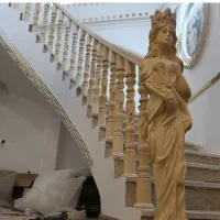 پله چوبی گرد ، معلق ،هندی