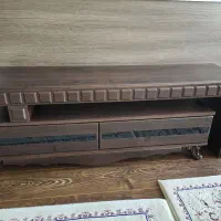 میز تلویزیون طرح چوب دو تکه