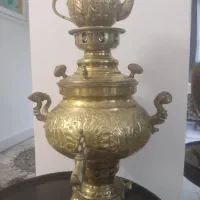 سماور زغالی 4لیتری روسی با قوری