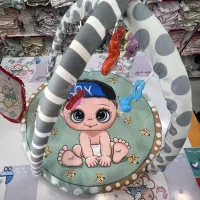 تشک بازی مخمل با ۵ عدد جغجغه