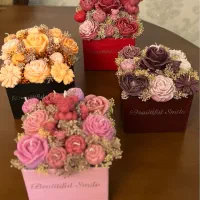 باکس گل شمع کادویی