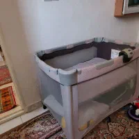 تخت پارک با وسایل جانبی و صندلی غذا ، تاب آویز و..