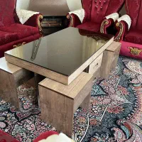 میز جلومبلی با 4 عدد عسلی و 1عدد جالباسی - جاکفشی