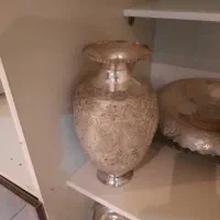 گلدان نقره قلم کاری شده