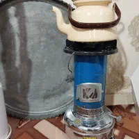 چراغ گرسوز  باکتری و قوری لعابی قدیمی