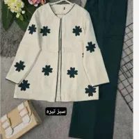 کت شلوار زنانه مزونی گلدار