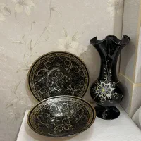 ست میوه خوری،شیرینی خوری و گلدان رزین