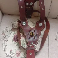 قلاده وسینه بندسگ تمام چرم نو نوهستش