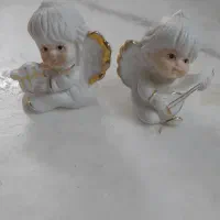 مجسمه چینی کریستال شکر ریز قلم آبی تابلو دکوری
