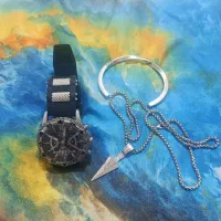 ست ساعت گردنبند و بنگل نقره ای