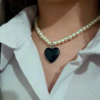 گردن اویز مروارید با سنگ دلربا