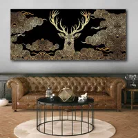 تابلو دکوراتیو دیزاین داخلی نقاشی گوزن چاپ برجسته