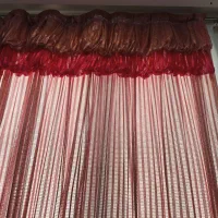 پرده رنگ صورتی سالم