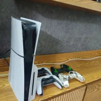 ps5 slim پی اس فایو اسلیم دو دسته درحد نو