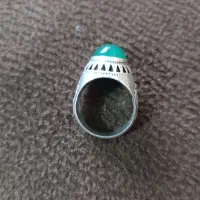 انگشتر عقیق سبز یمنی
