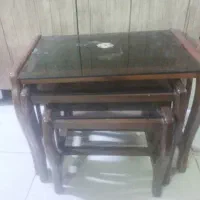 چهار عدد میز جلو مبلی قدیمی ....چوبی و فلزی
