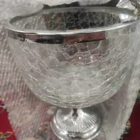 میوه خوری شیشه ترک ابگز با پایه فلزی