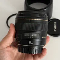 لنز ۸۵ کنون canon +هود+فیلتر