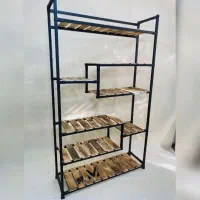 قفسه فلز و چوب