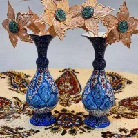 گلدان مسی ۱۶سانتی با جعبه هدیه مدل مینا