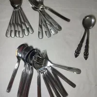 ظروف قدیمی قاشق چنگال غذا خوری  قاشق خورشت کفگیر